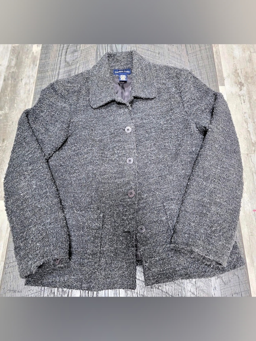 Charter Club Wool Blend Button-Front Sweater Jacket Size Small